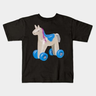 Horse on wheels Kids T-Shirt